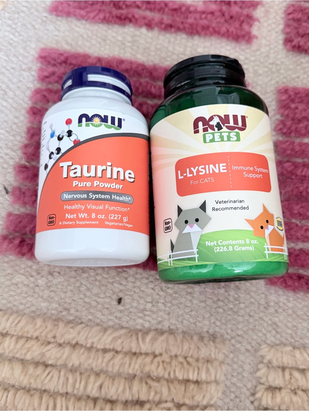 Cat Supplements Bundle – Taurine Powder + L-Lysine for Cats – $20 OBO